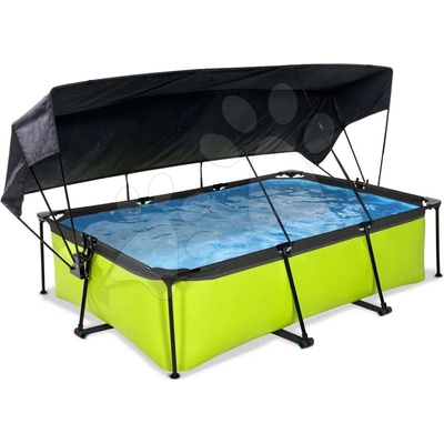 Exit Toys Lime s kartušovou filtrací a přístřeškem 220 x 150 cm zelená