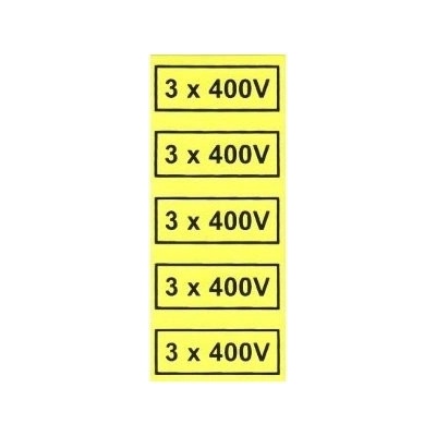 Tabulka č.15 Samolepící tabulka - symbol 3x400V