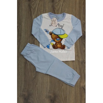 Image 1 of Венера Пижамка с дълъг ръкав Мечо, 86 /син/