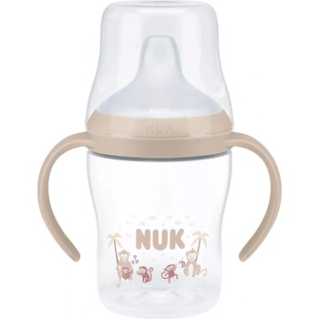 Nuk Шише NUK Perfect Match - С накрайник за сок, TC, РР, 150 ml, Маймуна, бежово (10215381)