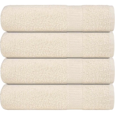 vidaXL Кърпи за душ FROGN 4 бр. кремави 70x140 см 360 г/м2 (137002)