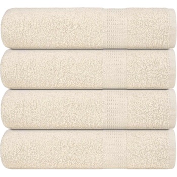 vidaXL Кърпи за баня 4 бр кремави 70x140 см 360 gsm 100% памук (137002)