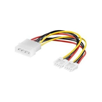 PremiumCord Kabel napájecí HDD, FDD 5,25"-2x3,5", kn-3