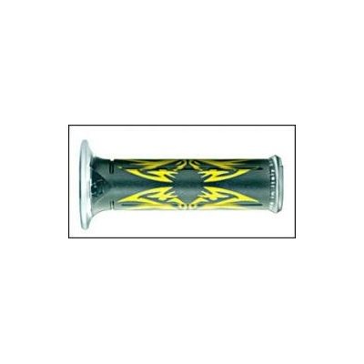 HARRIS gripy 01684/F-TG (120 mm/22 mm) s otvorem barva černá/žlutá