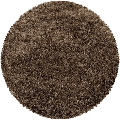 Ayyildiz Тъмнокафяв кръгъл килим ø 120 cm Fluffy - Ayyildiz Carpets (FLUFFY1201203500BROWN)