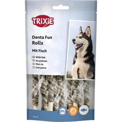 Trixie DentaFun tyčinka svázaná rybím masem 10 ks 12 cm/75 g