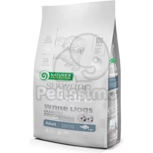 Nature's Protection Superior Care White Dogs Adult Small & Mini суха храна за кучета - бяла риба 1, 5 кг