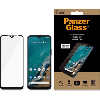 Image 1 of Panzer Стъклен протектор PanzerGlass за Nokia G50 CaseFriendly - Черен