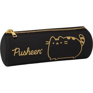 St. Majewski Цилиндричен несесер St. Majewski Pusheen - Gold, 1 цип