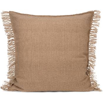 ferm LIVING Възглавница Kelim с ресни 80 x 80 см пясъчен цвят (1104263444)