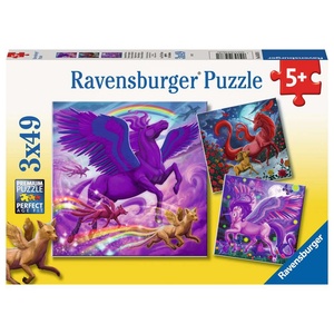 Ravensburger Пъзел Ravensburger от 3 x 49 части - Митично величие (5678) - ozone