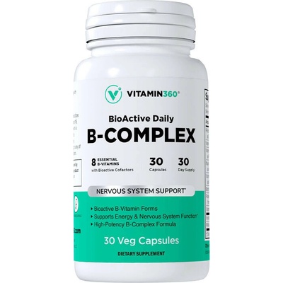 Vitamin360 BioActive Daily B-complex 30 Veg kapsúl