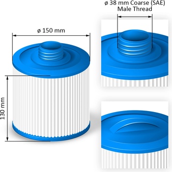 Crystalline Pool Spa Filter Filtrační kartuše SC798