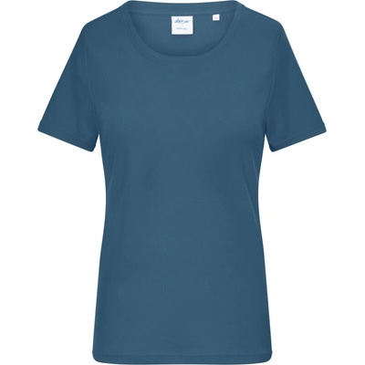 James & Nicholson Tričko JN 8039 jemné žebrování krátký rukáv dámské COT028039t2600 dusty blue
