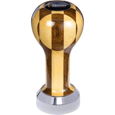 Buna Café tamper lak šachovnica, TP, nerez lesk, plochý 41 mm