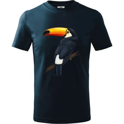 Tukan kreslený tričko detské tmavomodrá