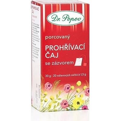 Dr.Popov Prohřívací čaj se zázvorem porcovaný 30 g