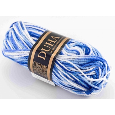 Priadza Dúha - modro biela 433