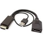 Roline Adapter HDMI M + USB M - DP F, 4K, Roline 12.03. 3147 (12.03.3147)