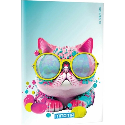 MITAMA Animal sešit A4 40+2 80gr linky Mod. C Kočka