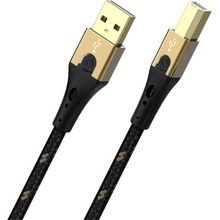 Oehlbach D1C9545 USB, USB 2.0 USB-A zástrčka, USB-B zástrčka, 7.5m, černý/zlatý