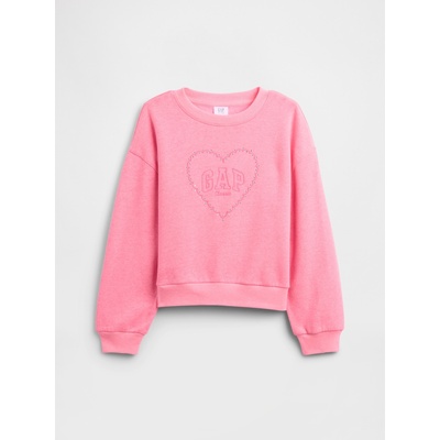 GAP Бебешки суитшърт с голям размер и лого GAP GAP | Rozov | Момичешки | XS