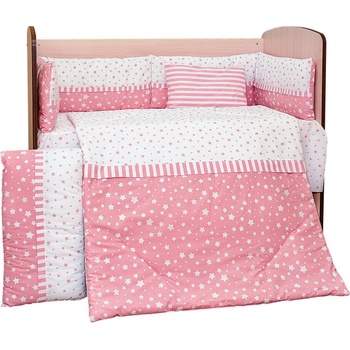 Бебешки спален комплект Дуо Розови Звезди