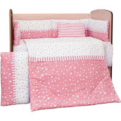 Бебешки спален комплект Дуо Розови Звезди