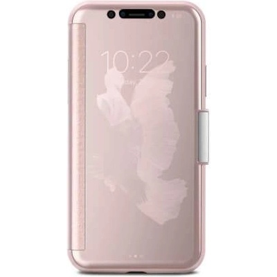 Moshi StealthCover - калъф през който виждате информация от дисплея за iPhone XS, iPhone X (розов)