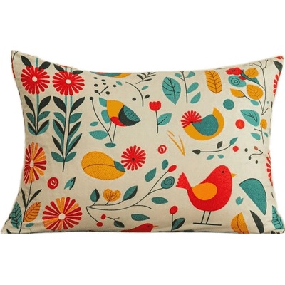 Textilomanie RETRO VTÁČIK farebný 50 x 70 cm