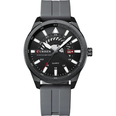 Curren Мъжки часовник Curren Knout, Силиконова каишка, Сив (CURREN-8421-GRAY-BLACK)