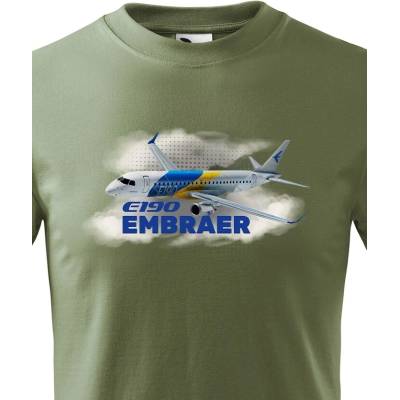 Dětské tričko Embraer E190 MilitaryCanvas Dětské tričko Bezvatriko.cz 3231