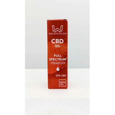 Weedpassion CBD olej full spectrum 50% CBD jahodová chuť 10 ml