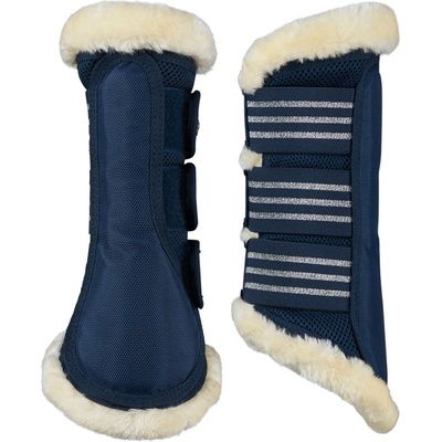 Horze Kamaše s kožešinou Lincoln Tmavě hnědá – Zboží Dáma