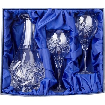Onte Crystal Vínový set se skleničkami Větrník Dárkové balení Láhev 2 Ks 340ml