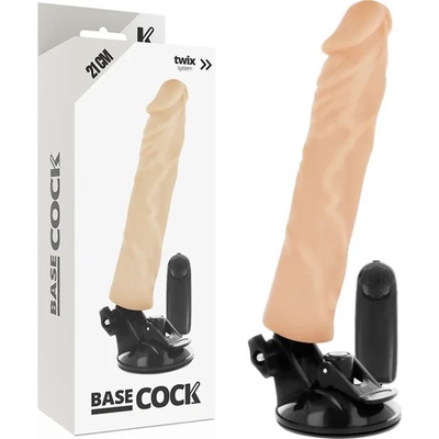 Вибратор с регулируема вакуумна основа, 21см. - Basecock Twix 3 (D-223025)
