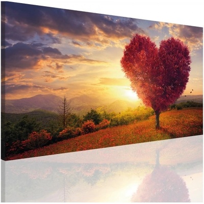 Divio Obraz na plátně strom srdce, vzor 10401 Velikost: 60x120 cm