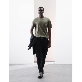 Marks & Spencer Тениска от премиум памук, тесен силует Marks & Spencer зелена Marks & Spencer | Zelen | МЪЖЕ | S REG