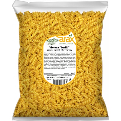 Arax Semolinové těstoviny vřetena FUSILLI 5 kg