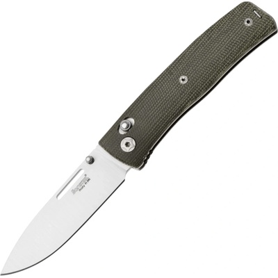 LionSteel NINI Folding knife M390 satin blade, full GREEN Canvas handle NN1 CVG
