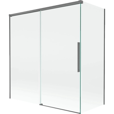 Mexen Rox параван за вана, 2-крилен плъзгащ се 150 + 70 x 150 см, прозрачен, оръжеен метал - 8C9-150-070-95-00 (8C9-150-070-95-00)