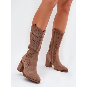 Step in style Дамски ажурени боти модел 218495 Step in style