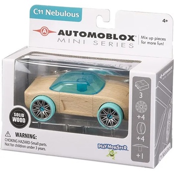 Play Monster Сглобяема дървена кола Play Monster Automoblox - Mini C11 Nebulous (109971)