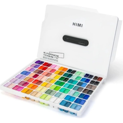 Himi kvašové barvy Twin Cup Gouache Set 112 barev White Edition