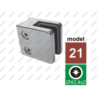 Úchyt skla ZAMAK, POLISH, D42,4x2/45x45mm