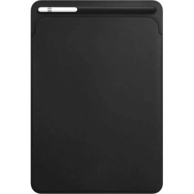 Apple Leather Sleeve - оригинален кожен калъф, тип джоб и отделение за Apple Pencil за iPad Pro 10.5 (2017) (черен)