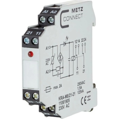 Spojovací modul 230 V/AC (max) 2 přepínací kontakty Metz Connect 11061905 1 ks