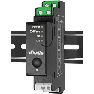 Shelly Wave 2PM, spínací modul 2× 16 A na DIN lištu, meranie spotreby, Z-Wave SHELLY-WAVE-2PM-PRO - SHELLY-WAVE-PRO-2PM-1606