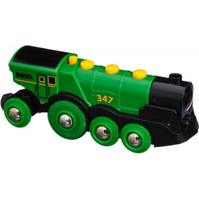 BRIO 33593 Mohutná elektrická zelená lokomotiva se světly