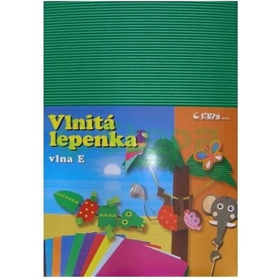 Lepenka E-Welle 260g 34,5x24,5cm/10listů rovná zelená 402675